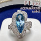 PT900 アクアマリン2.06ct ダイヤモンドリング