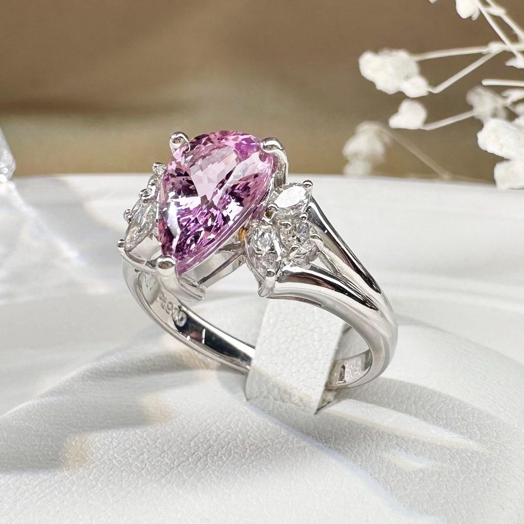 【美品】PT900 インペリアルトパーズ 2.37ct リング