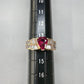 【K18】ルビー 1.31ct リング バゲットダイヤ