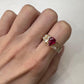 【K18】ルビー 1.31ct リング バゲットダイヤ
