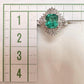 PT900 エメラルド ダイヤモンド リング 1.16ct 昭和レトロ