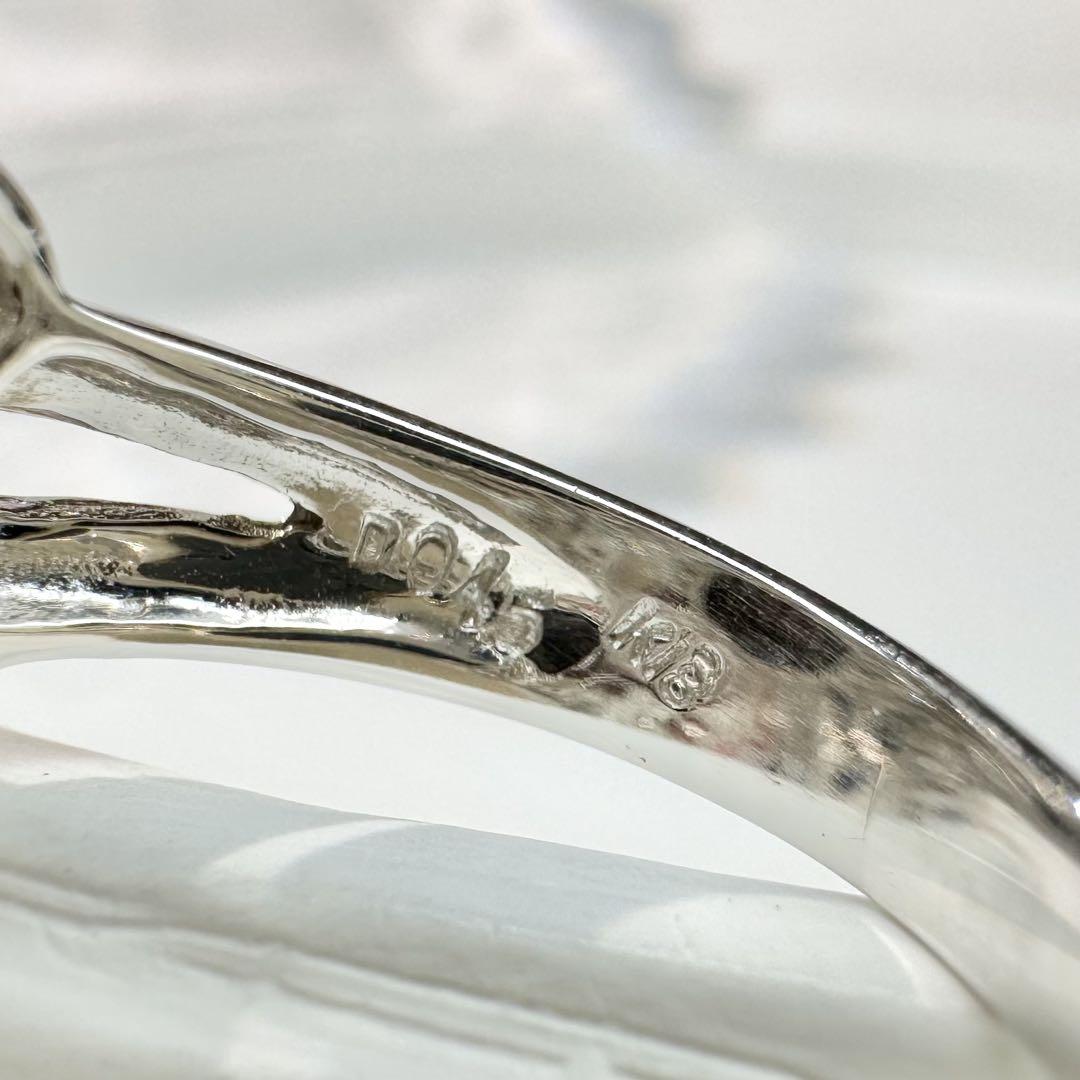 【美品】K18WG ボルダーオパール リング ダイヤ0.45ct アンティーク風