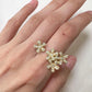 K18 ダイヤモンド フラワーリング 0.60ct マーガレット 花