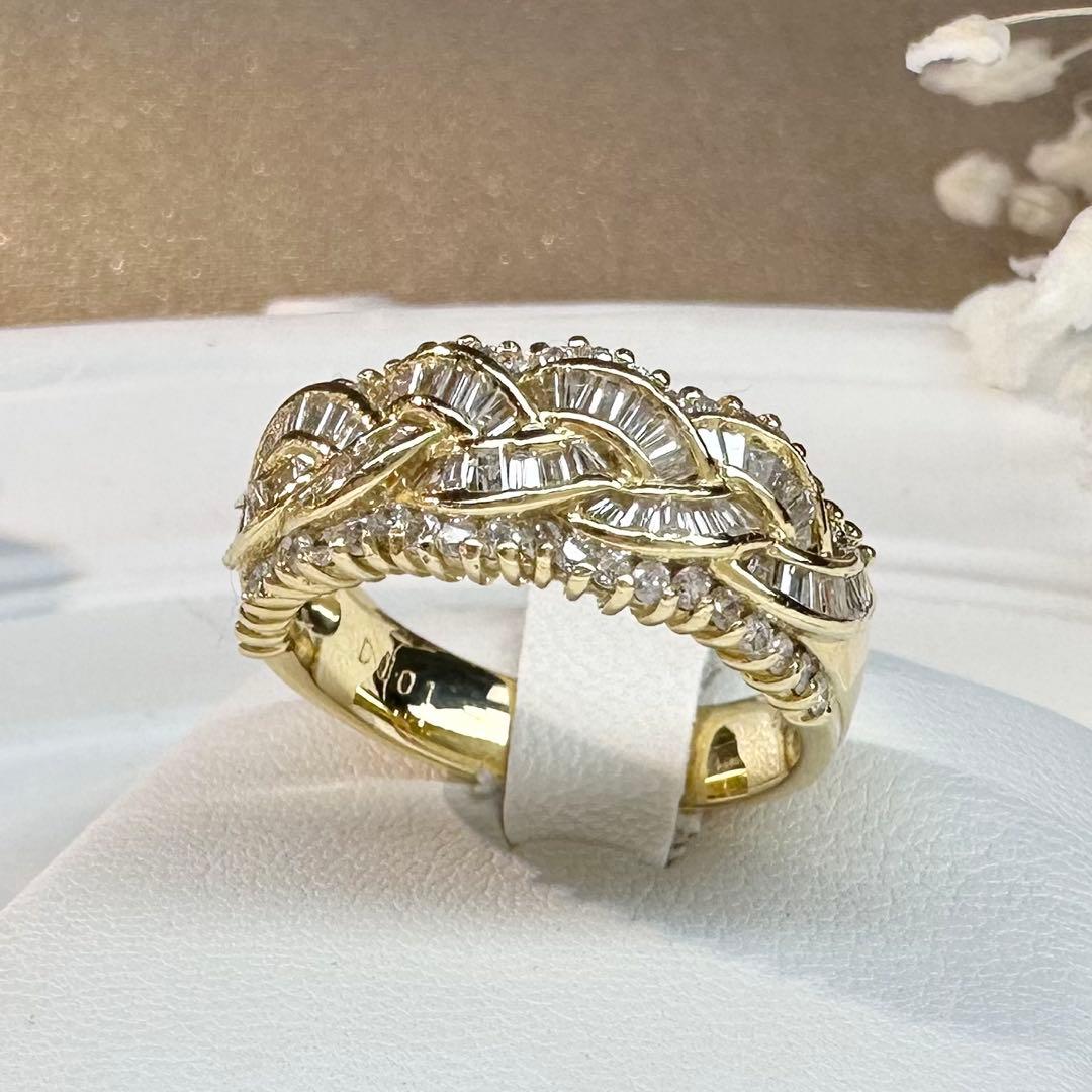 【K18】ダイヤモンド 1.01ct リング