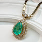 【K18】エメラルド 1.90ct ダイヤモンド ネックレス　ヴィンテージ
