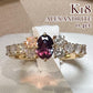 K18 アレキサンドライト リング 0.40ct カラーチェンジ 希少石
