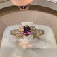 K18 アレキサンドライト リング 0.40ct カラーチェンジ 希少石