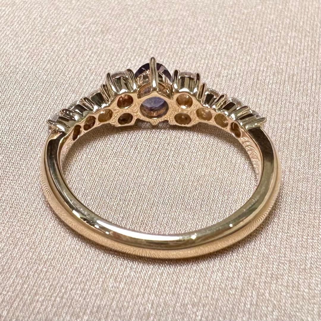 K18 アレキサンドライト リング 0.40ct カラーチェンジ 希少石