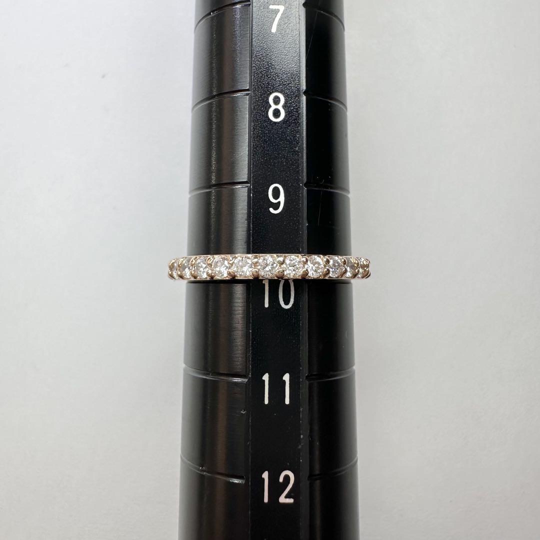 【K18】ダイヤモンド 0.26ct リング 彫金　シンプル