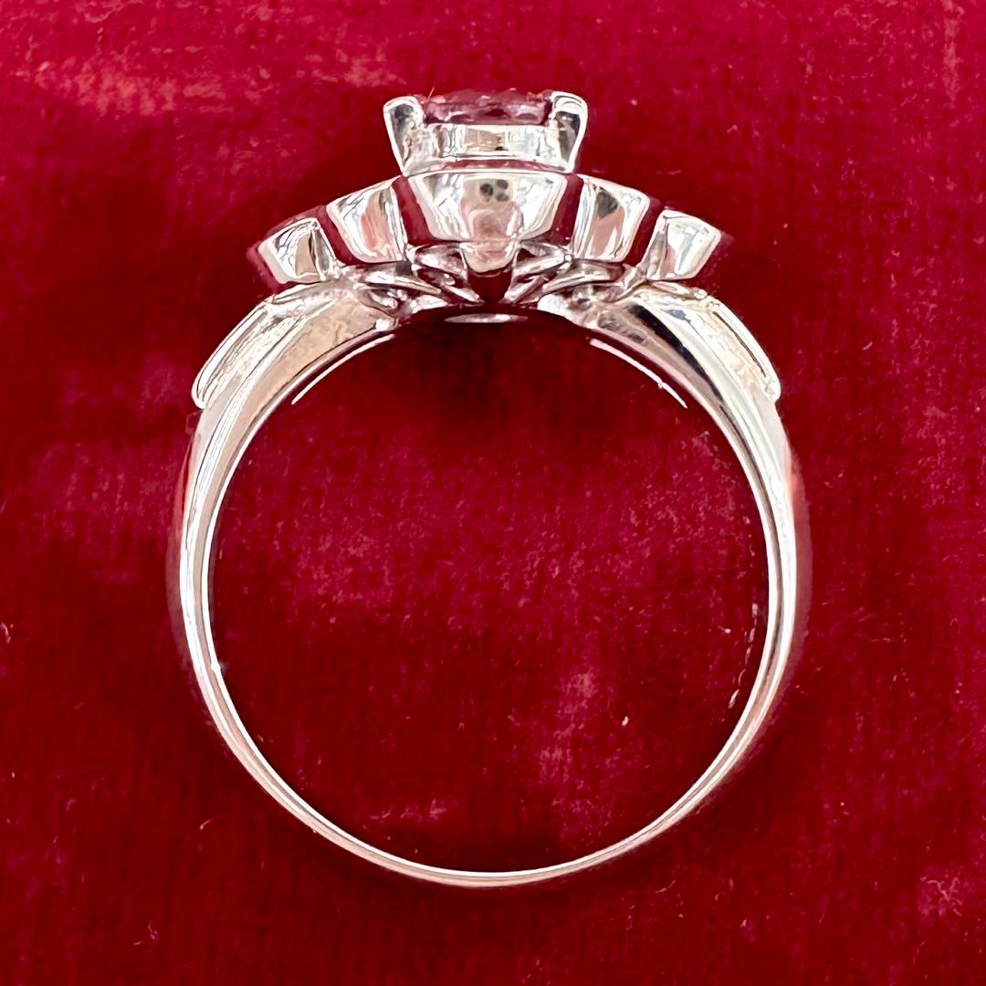 PT900 ピンクサファイア ダイヤモンド リング 2.80ct