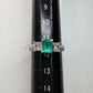 【美品】PT900 エメラルド 0.65ct リング ダイヤ