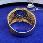 【K18】ブルートパーズ 2.7ct リング ハートデザイン