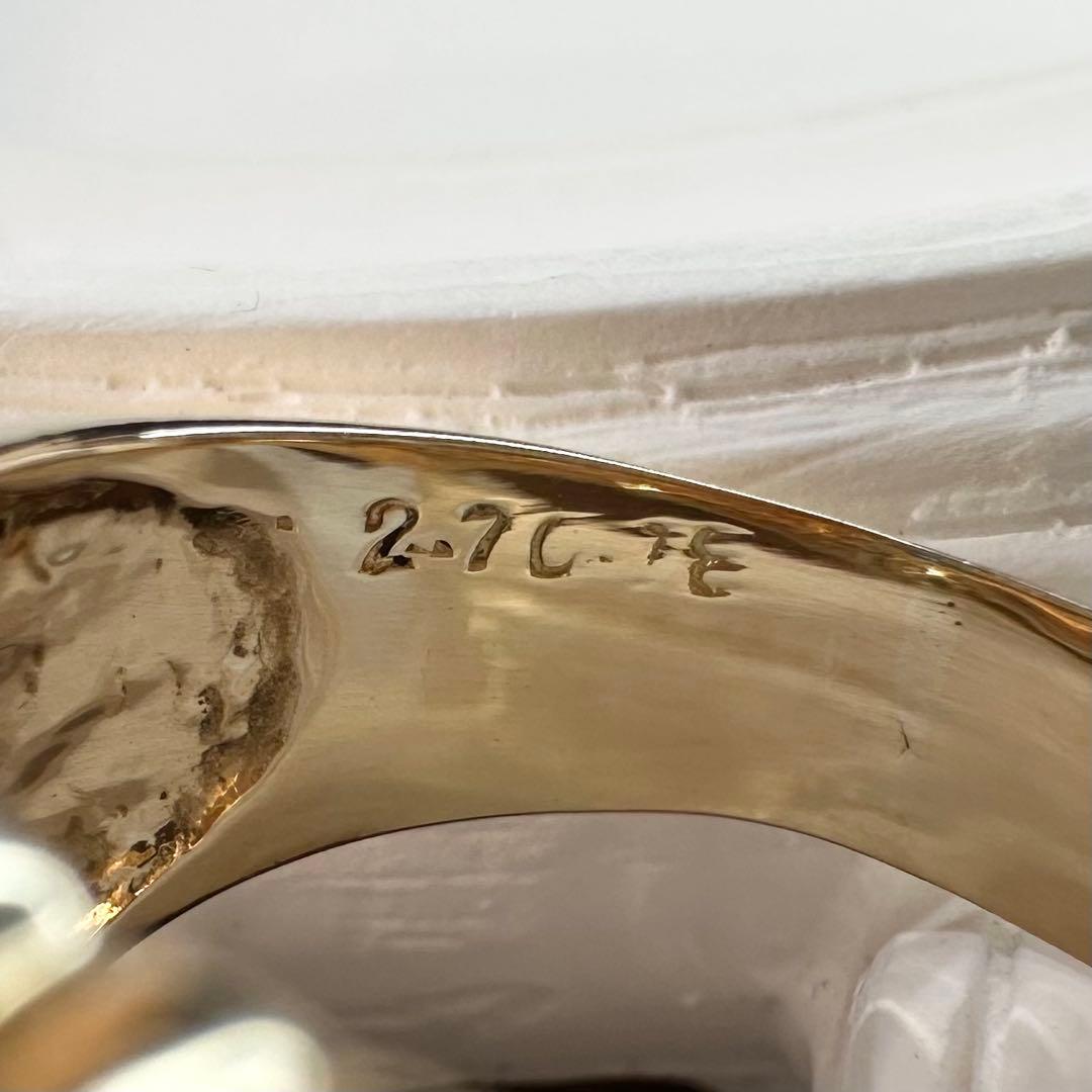 【K18】ブルートパーズ 2.7ct リング ハートデザイン