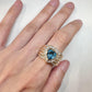 【K18】ブルートパーズ 2.7ct リング ハートデザイン