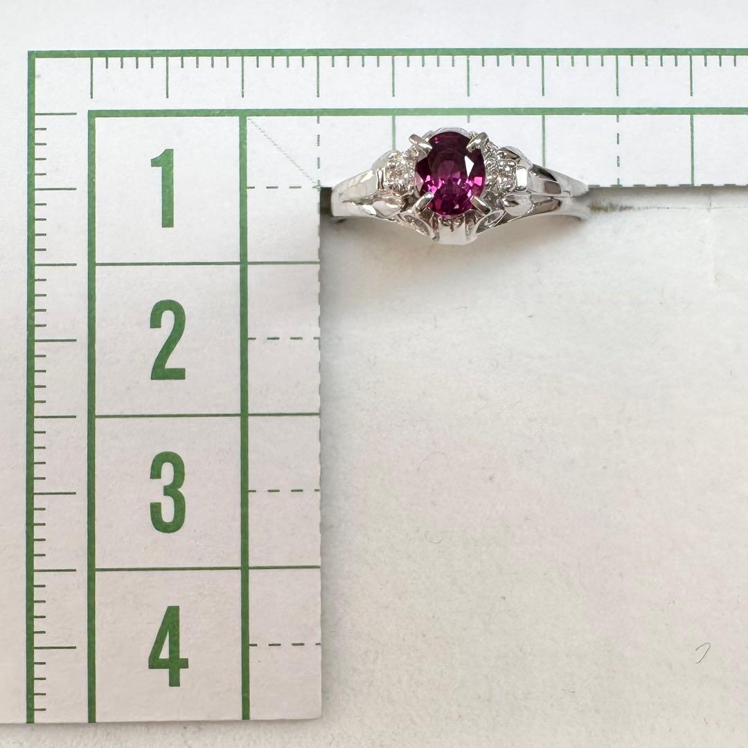PT900 ルビー 0.50ct ダイヤモンド リング