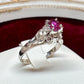 PT900 ルビー 0.50ct ダイヤモンド リング