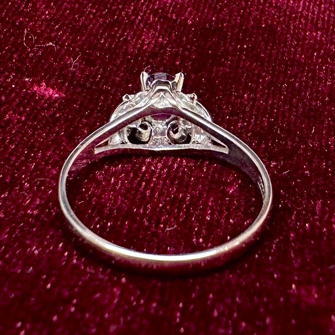 PT900 ルビー 0.50ct ダイヤモンド リング