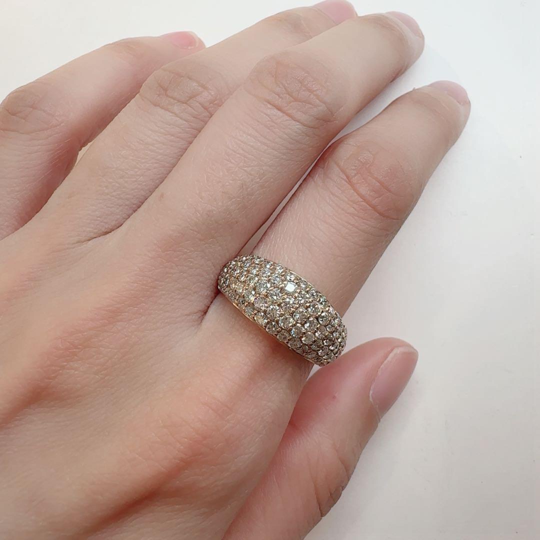 【K18】ダイヤモンド 1.50ct パヴェリング