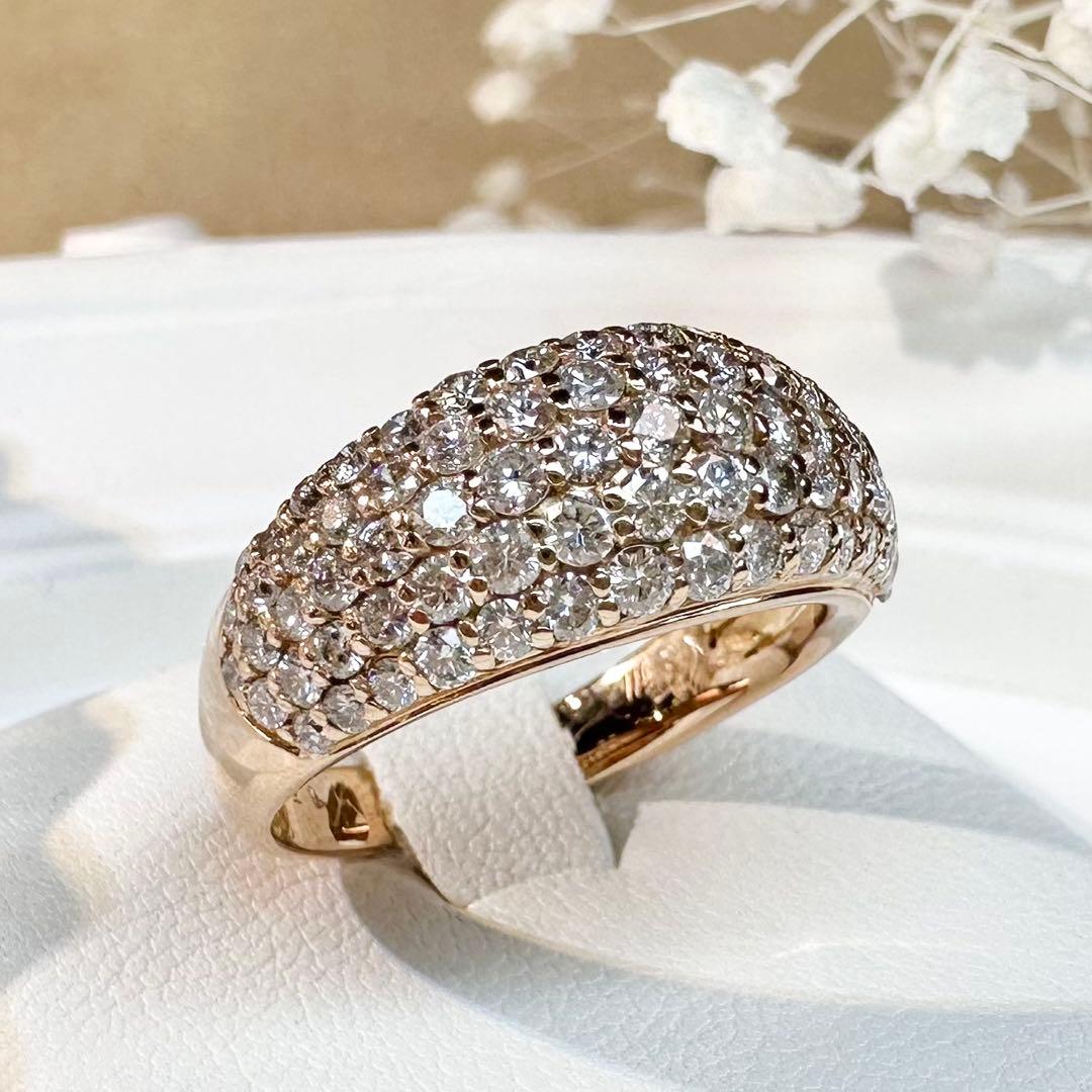 【K18】ダイヤモンド 1.50ct パヴェリング