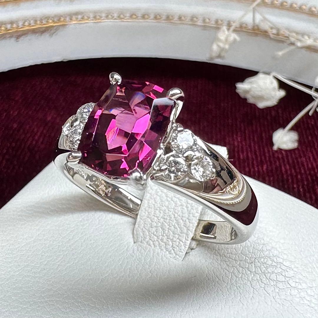 【美品】PT900 ロードライト 2.44ct リング