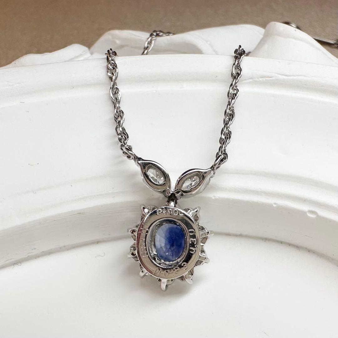 美品】PT900 サファイア 0.89ct ダイヤモンド ネックレス – ABABIL.gems