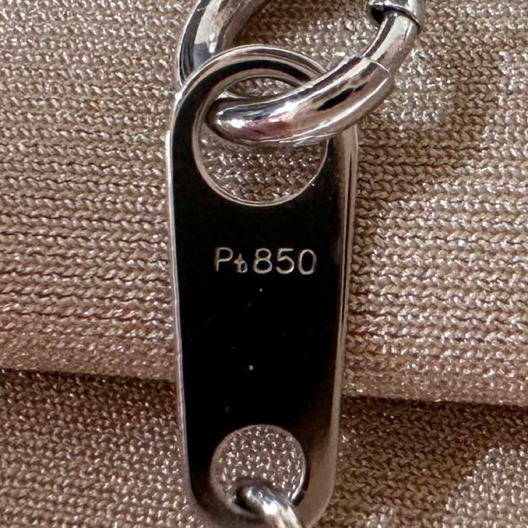 PT850 サファイア ダイヤモンド ネックレス 0.79ct