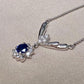 PT850 サファイア ダイヤモンド ネックレス 0.79ct