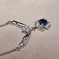 PT850 サファイア ダイヤモンド ネックレス 0.79ct
