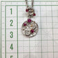 【美品】K18/PT850 ルビー0.4ct ネックレス