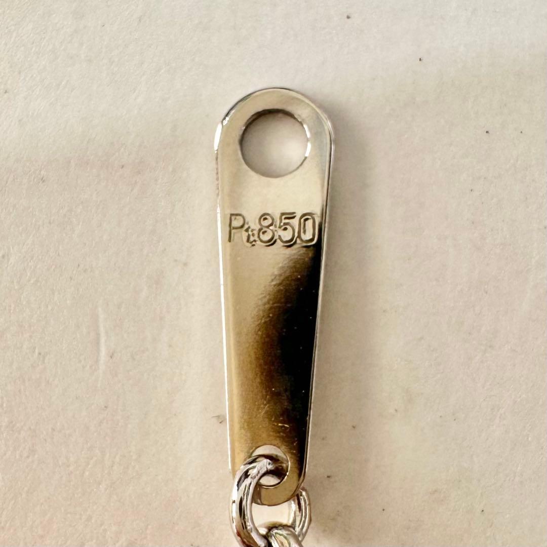 【美品】K18/PT850 ルビー0.4ct ネックレス