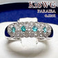 K18WG パライバトルマリン ダイヤモンド リング 0.11ct