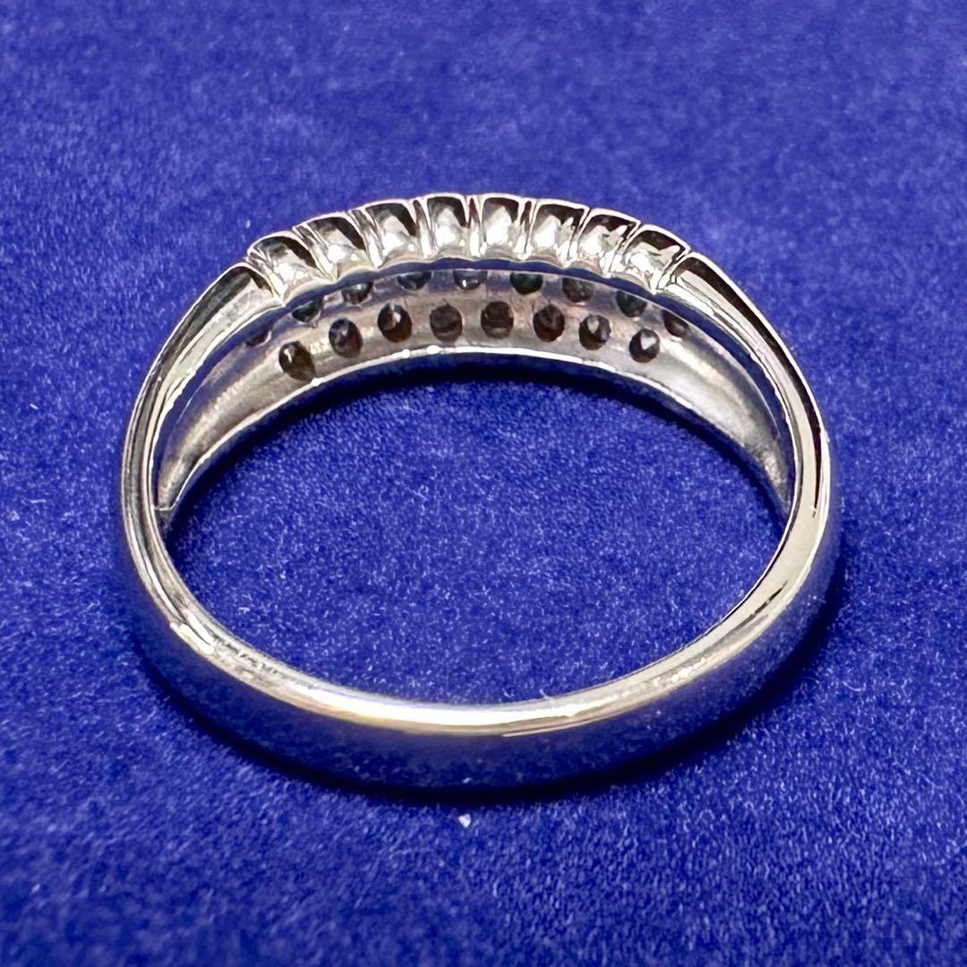 K18WG パライバトルマリン ダイヤモンド リング 0.11ct