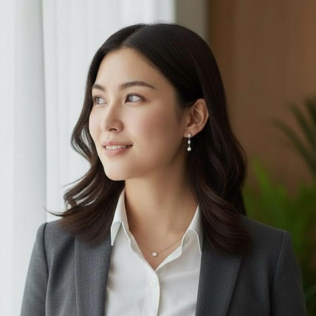 【K18】ダイヤモンド 揺れるデザイン フックタイプ ピアス