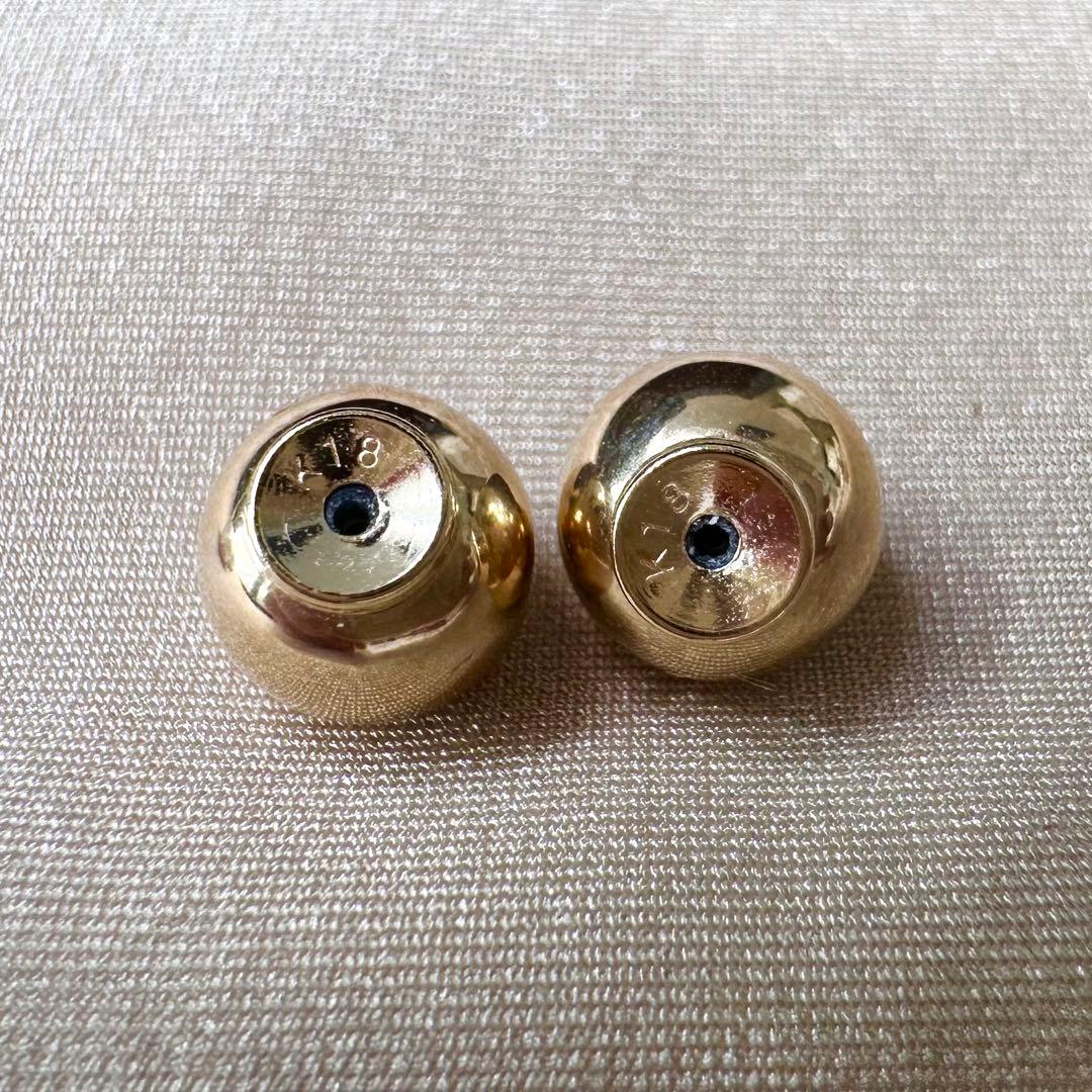 K18 あこや真珠 アコヤパール 7.5mm ロングピアス