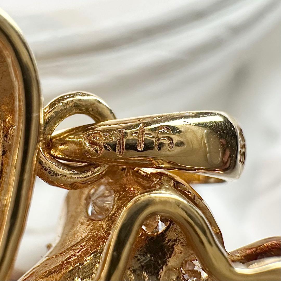 【K18】ミックスコランダム 1.74ct ダイヤモンド ペンダントトップ