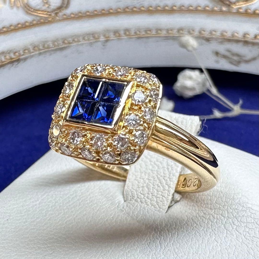 【K18】サファイア 0.68ct リング