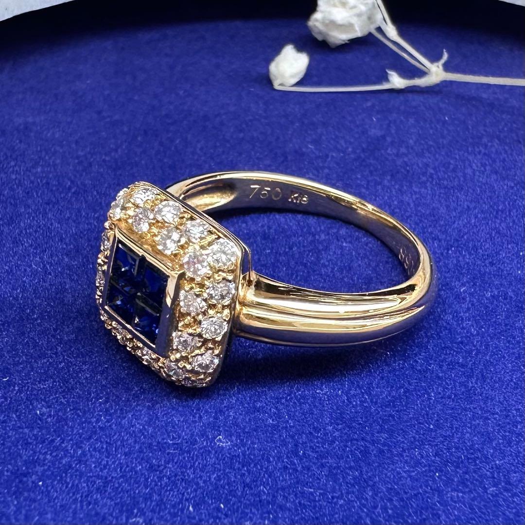 【K18】サファイア 0.68ct リング