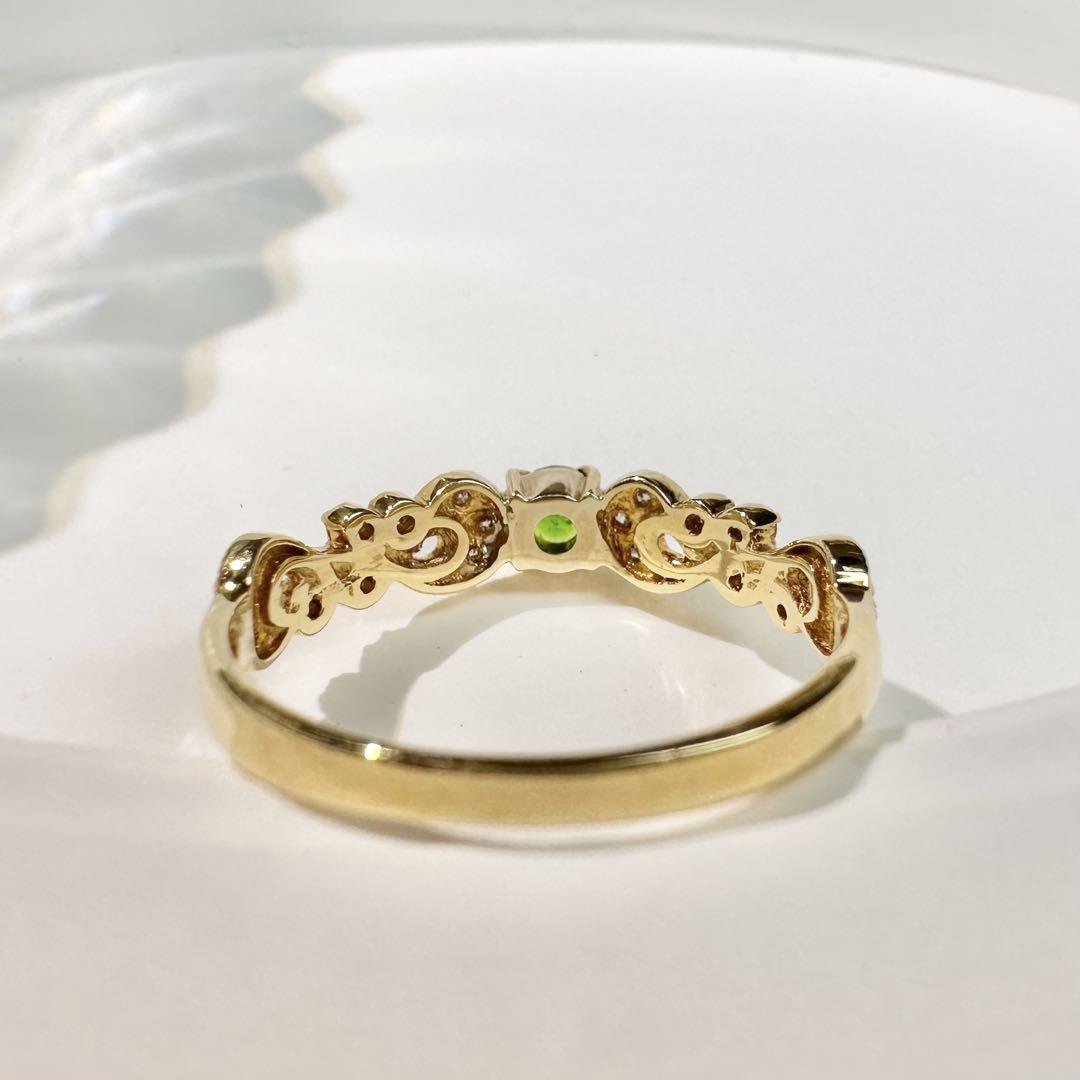 【K18】デマントイドガーネット 0.15ct リング