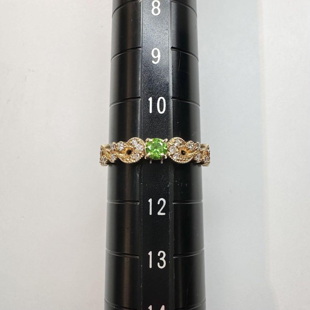 【K18】デマントイドガーネット 0.15ct リング