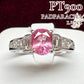 PT900 パパラチアサファイア1.37ct ダイヤモンドリング 希少 鑑別書付