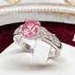 PT900 パパラチアサファイア1.37ct ダイヤモンドリング 希少 鑑別書付