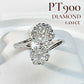 【美品】PT900 ダイヤモンド 1.01ct リング フラワー オープンリング