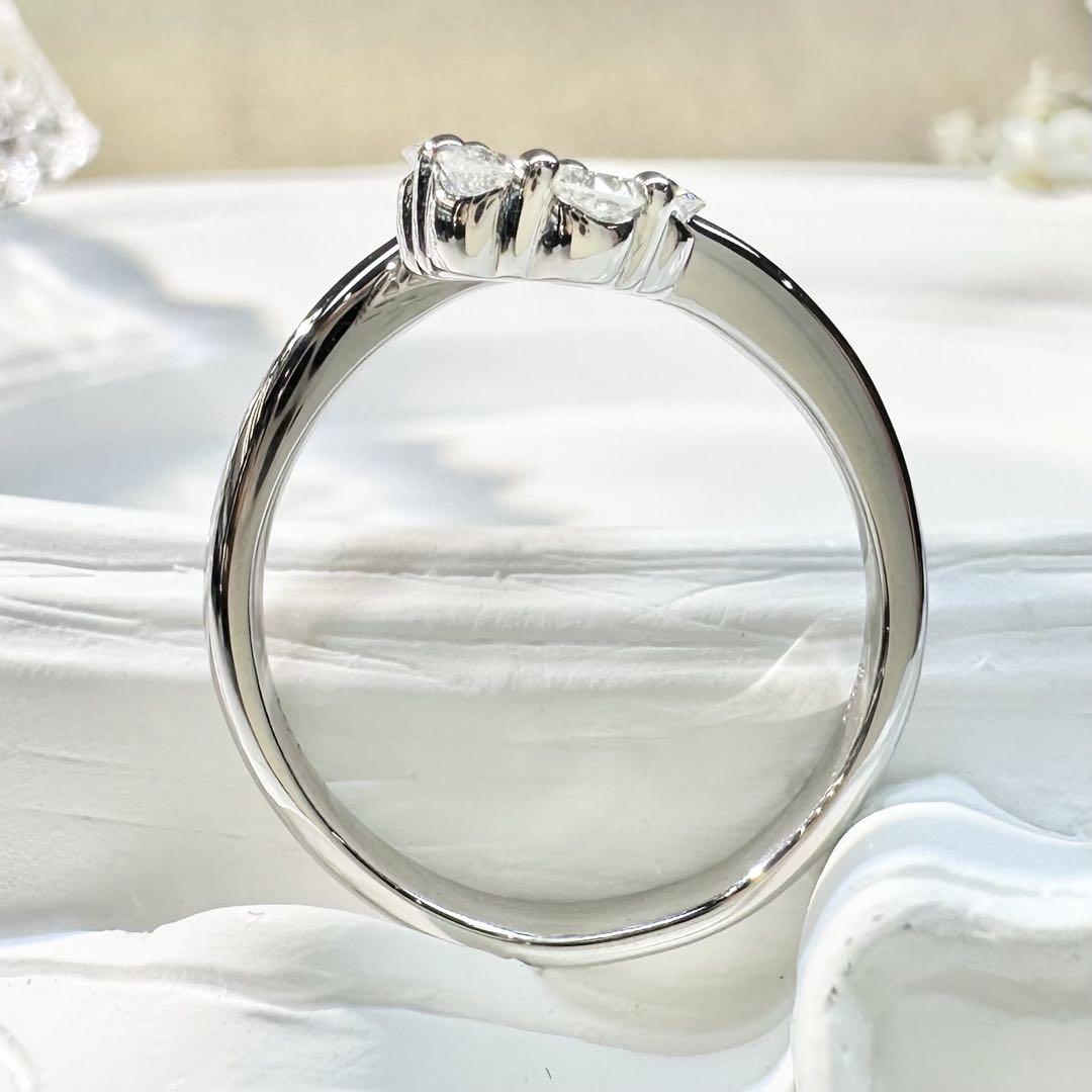 【美品】PT900 ダイヤモンド 1.01ct リング フラワー オープンリング