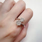 【美品】PT900 ダイヤモンド 1.01ct リング フラワー オープンリング