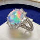 PT950 オパール ダイヤモンド リング 2.397ct 遊色効果 大粒