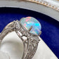PT950 オパール ダイヤモンド リング 2.397ct 遊色効果 大粒