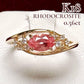 K18 ロードクロサイト ダイヤモンド リング 0.56ct