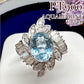 PT900 アクアマリン1.77ct ダイヤ リング 豪華デザイン ヴィンテージ