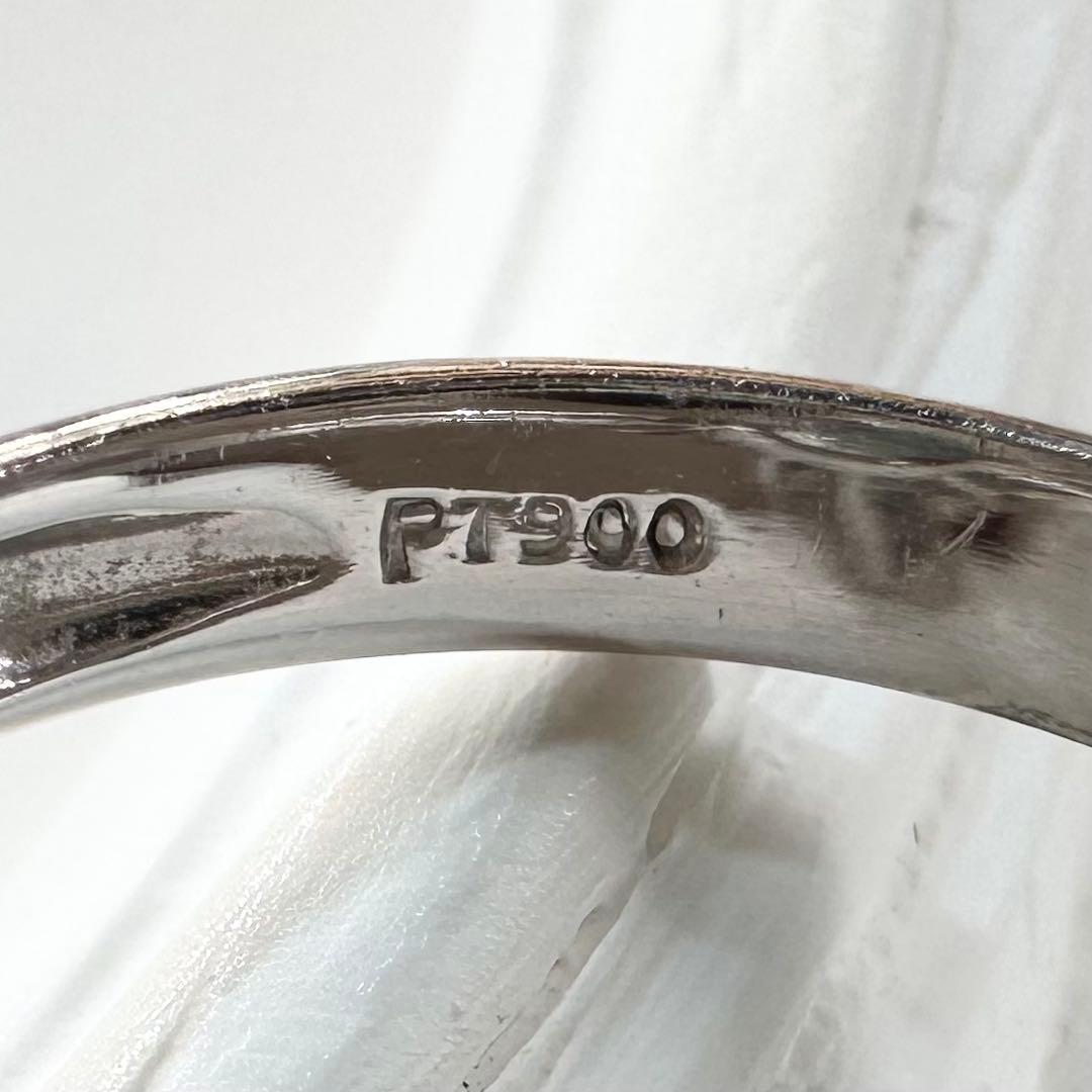 PT900 アクアマリン1.77ct ダイヤ リング 豪華デザイン ヴィンテージ