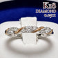 K18 ダイヤモンド リング 0.25ct コンビカラー